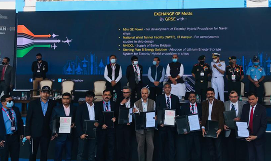 MOU during Aero India 2021 with GRSE